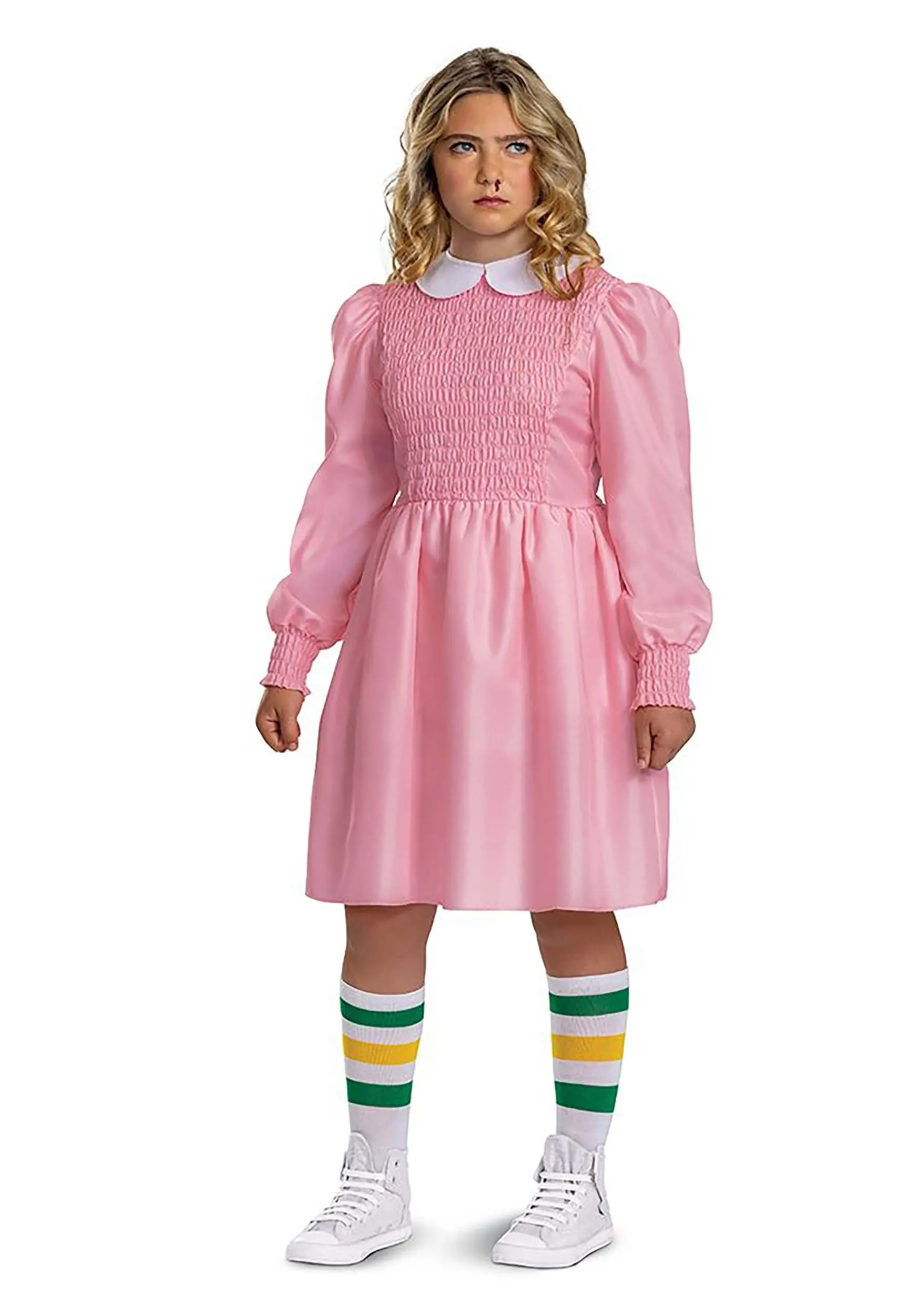 Disguise Stranger Things Classic Pink Dress Eleven Tween Costume 1 Disguise Stranger Things Classic Pink Dress Eleven Tween Costume