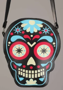 Fushengyuan Industry CO., Sugar Skull Print Purse -Cheap Anna Costumes Store sugar skull purse alt 3