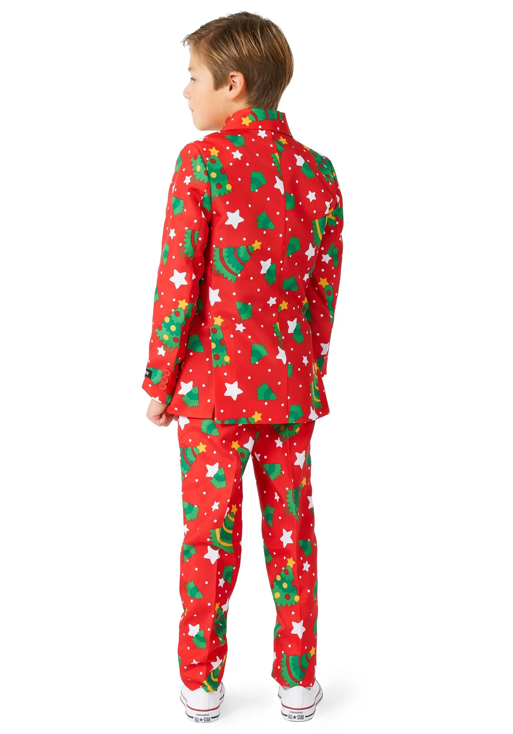 Opposuits Suitmeister Christmas Trees Stars Red For Boys 2 Opposuits Suitmeister Christmas Trees Stars Red For Boys - Image 2