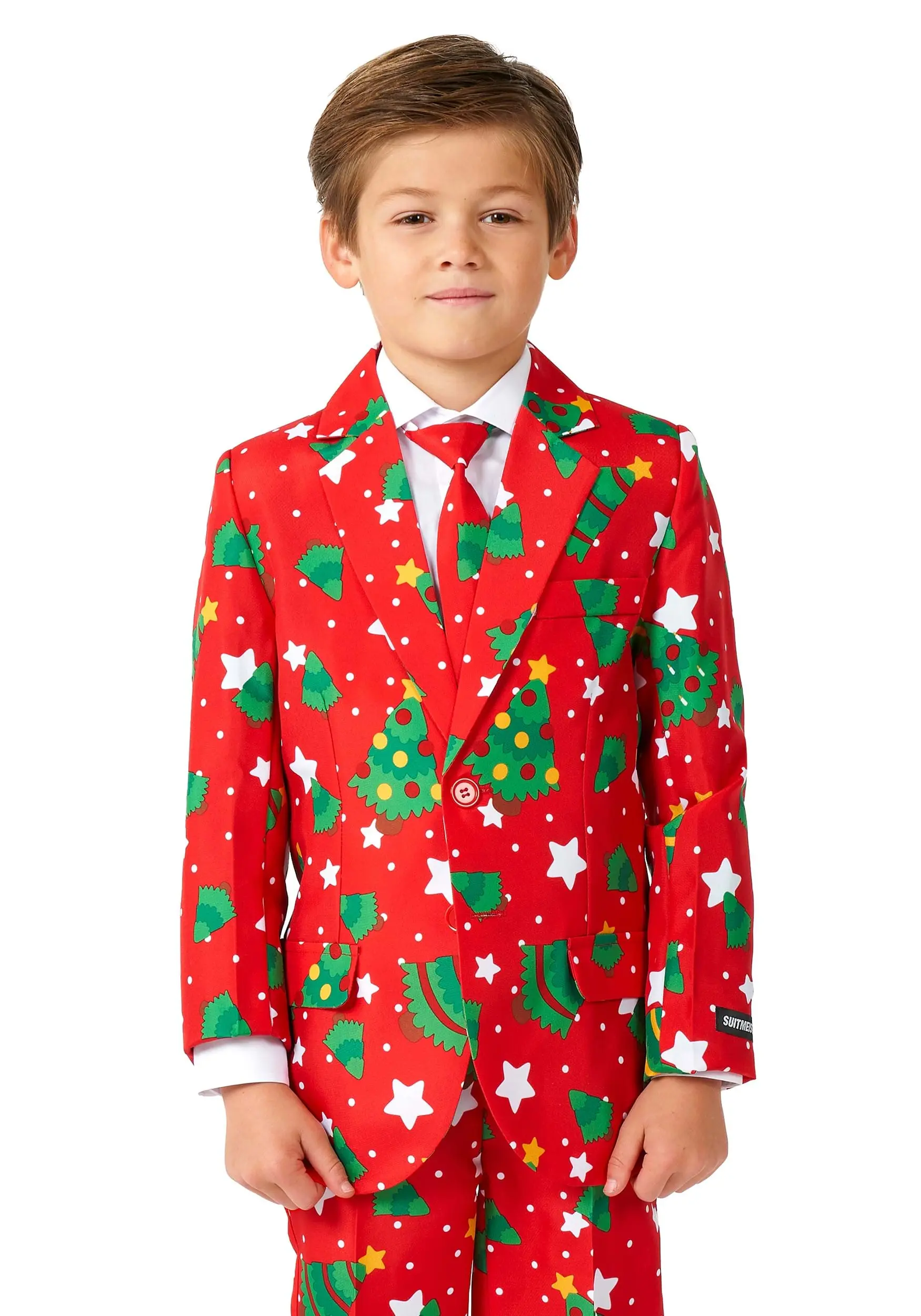 Opposuits Suitmeister Christmas Trees Stars Red For Boys 3 Opposuits Suitmeister Christmas Trees Stars Red For Boys - Image 3