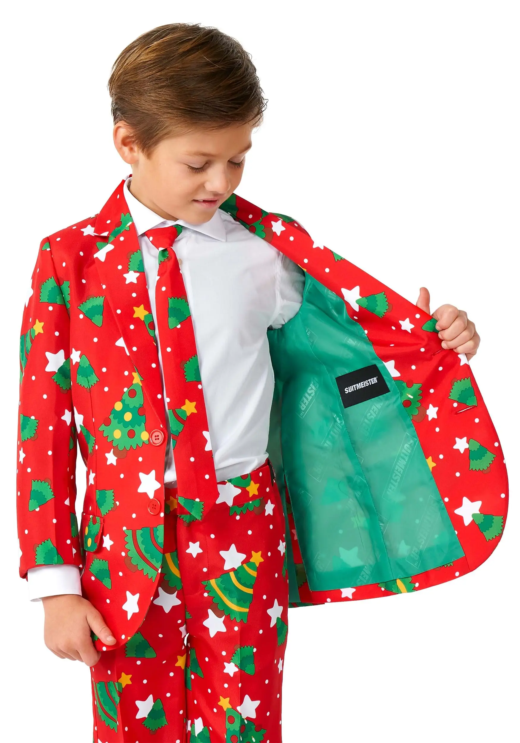 Opposuits Suitmeister Christmas Trees Stars Red For Boys 4 Opposuits Suitmeister Christmas Trees Stars Red For Boys - Image 4