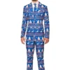 Opposuits Men's Blue Nordic Christmas Suitmeister Suit