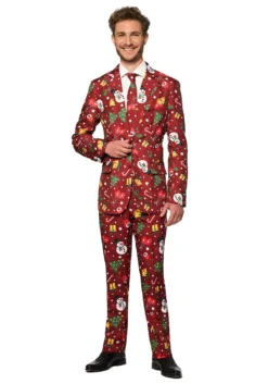 Opposuits Red Light Up Christmas Suitmeister Men's Suit