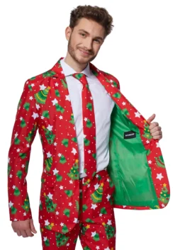 Opposuits Suitmeister Red Christmas Tree & Stars Suit 6 Opposuits Suitmeister Red Christmas Tree & Stars Suit -Cheap Anna Costumes Store suitmeister christmas tree stars red suit alt 2