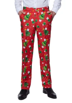 Opposuits Suitmeister Red Christmas Tree & Stars Suit 7 Opposuits Suitmeister Red Christmas Tree & Stars Suit -Cheap Anna Costumes Store suitmeister christmas tree stars red suit alt 3