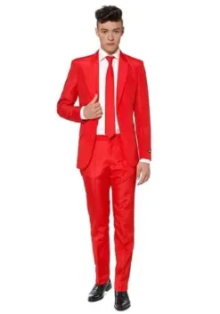 Opposuits Men's Suitmeister Solid Red Suit 8 Opposuits Men's Suitmeister Solid Red Suit -Cheap Anna Costumes Store suitmeister solid red alt 3