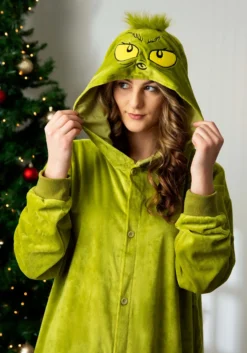 Elope The Grinch Adult Onesie Costume -Cheap Anna Costumes Store the grinch adult onesie alt 6