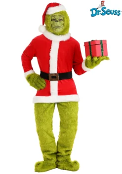 Elope Adult The Grinch Santa Open Face Costume