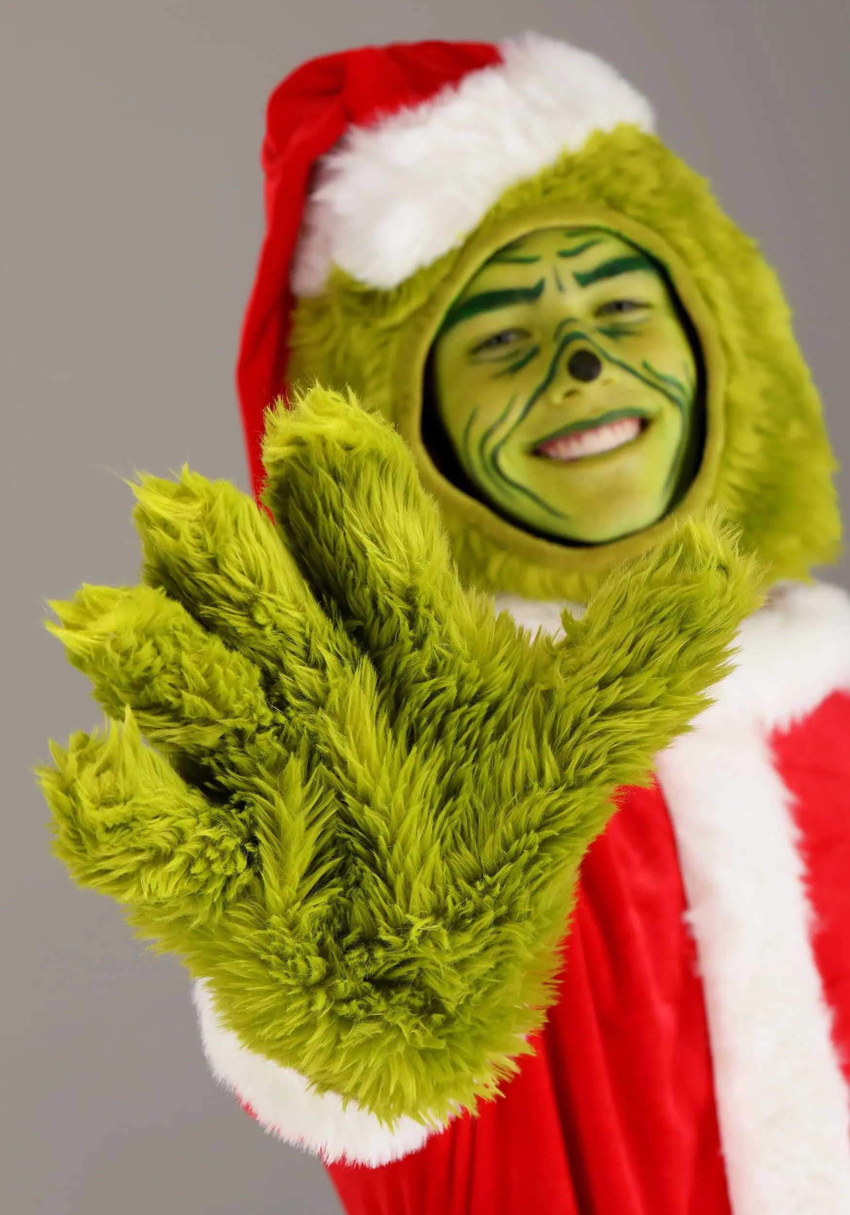 Elope Adult The Grinch Santa Open Face Costume 4 Elope Adult The Grinch Santa Open Face Costume - Image 4