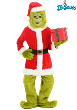 Elope The Grinch Santa Open Face Costume For Kids -Cheap Anna Costumes Store the grinch child santa open face costume alt 5