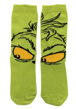 Elope The Grinch Crew Socks -Cheap Anna Costumes Store the grinch costume crew socks alt 2
