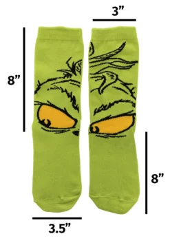 Elope The Grinch Crew Socks -Cheap Anna Costumes Store the grinch costume crew socks alt 4