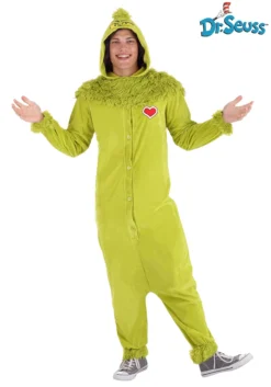BigWan Apparel Co. The Grinch Jumpsuit Costume For Adults