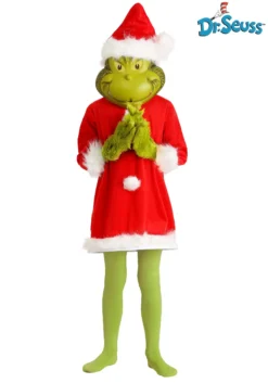Elope Kids The Grinch Santa Deluxe Costume With Mask