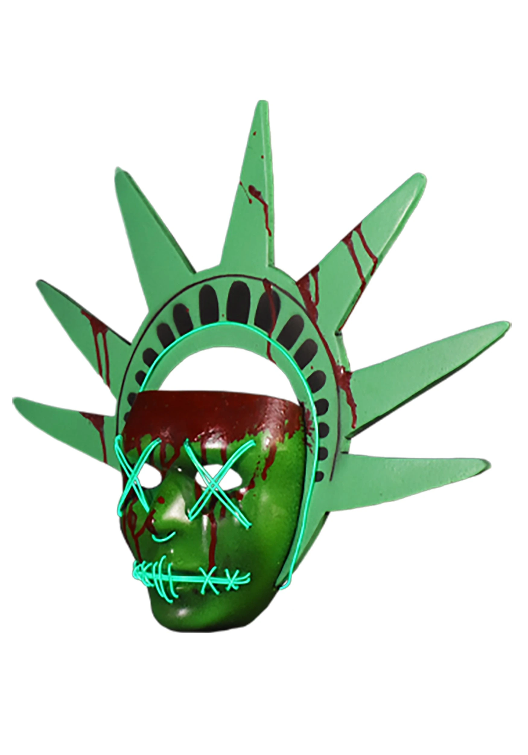 TRICK OR TREAT STUDIOS Lady Liberty Light Up Mask From The Purge 2 TRICK OR TREAT STUDIOS Lady Liberty Light Up Mask From The Purge - Image 2