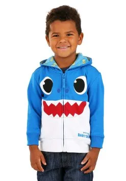 Freeze Baby Shark Blue Costume Hoodie For Toddlers