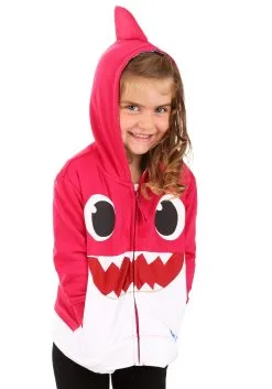 Freeze Baby Shark Costume Pink Hoodie For Toddlers