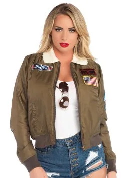 LEG AVENUE Top Gun Adult Bomber Costume Jacket