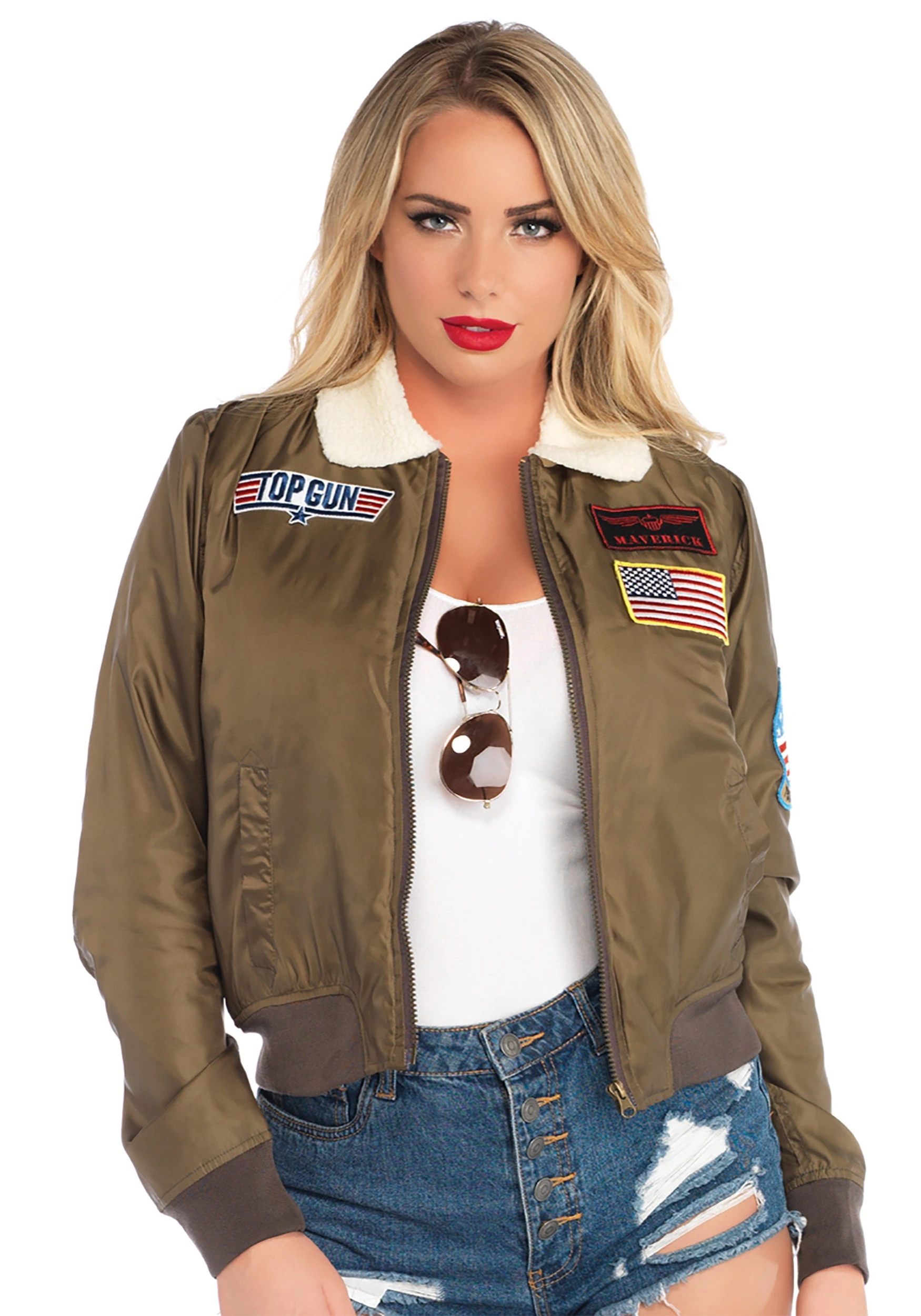 LEG AVENUE Top Gun Adult Bomber Costume Jacket 1 LEG AVENUE Top Gun Adult Bomber Costume Jacket