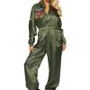LEG AVENUE Top Gun Flight Suit Costume For Women
