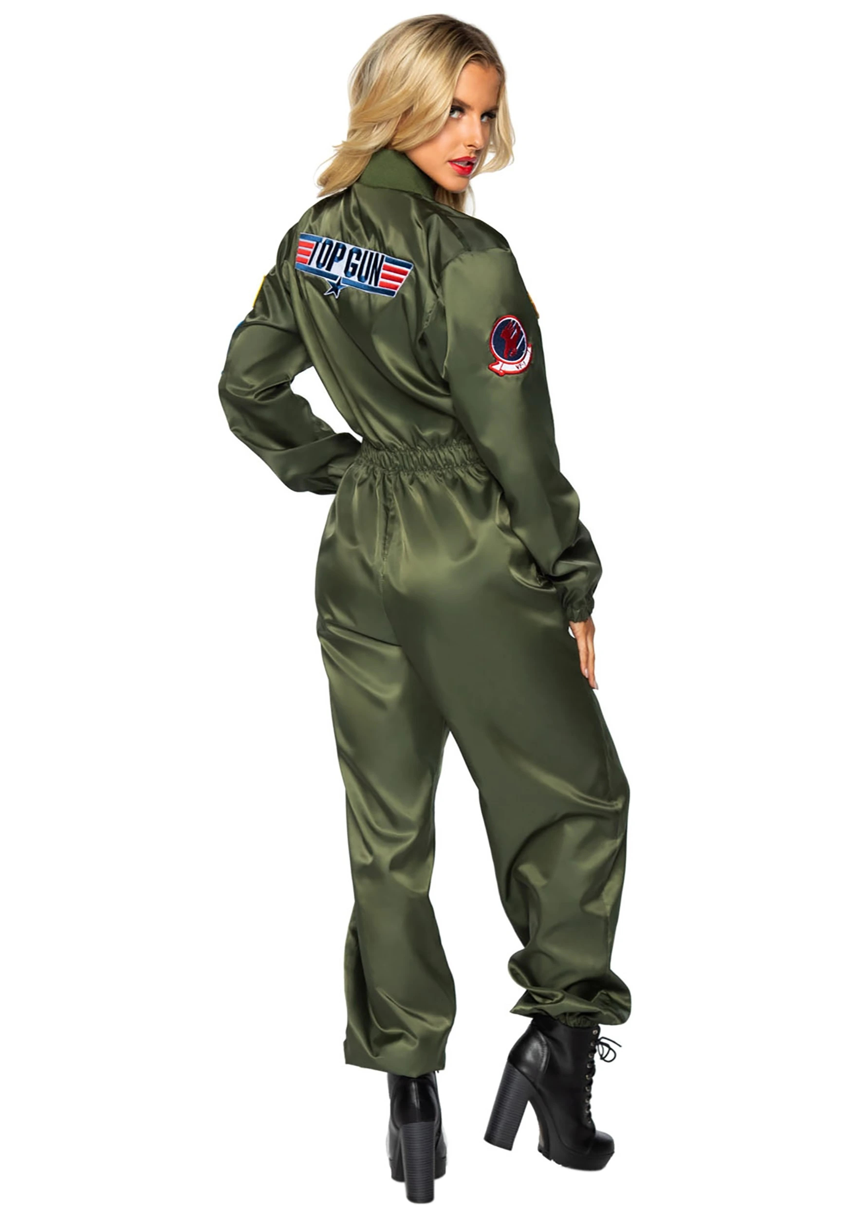 LEG AVENUE Top Gun Flight Suit Costume For Women 2 LEG AVENUE Top Gun Flight Suit Costume For Women - Image 2