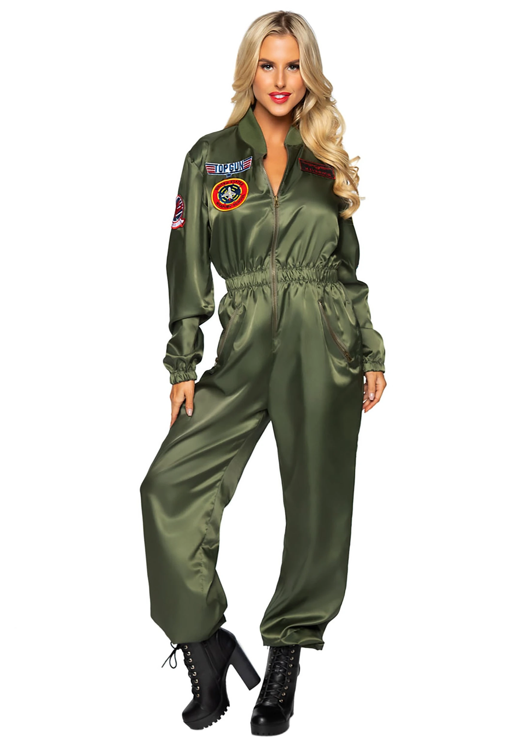 LEG AVENUE Top Gun Flight Suit Costume For Women 1 LEG AVENUE Top Gun Flight Suit Costume For Women