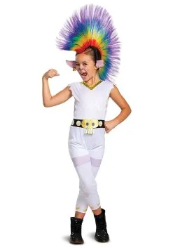 Disguise Classic Trolls Barb Rainbow Costume With Wig