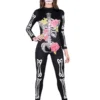 Karnival Costumes Women's Day Of The Dead Catsuit Costume