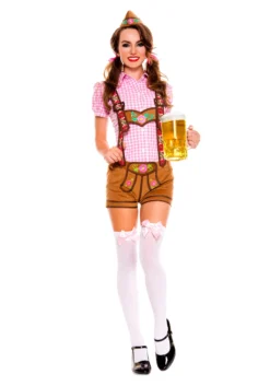 MUSIC LEGS Lederhosen Beer Babe Costume For Women