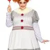 LEG AVENUE Women's Plus Creepy Clown Costume
