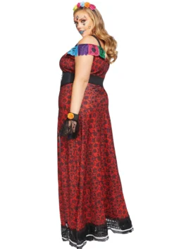 LEG AVENUE Women's Plus Size Deluxe Day Of The Dead Beauty Costume -Cheap Anna Costumes Store womens plus deluxe day of the dead beauty costume alt 2