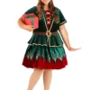Fun Costumes Women's Plus Deluxe Christmas Elf Costume