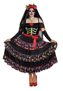 Dreamgirl Plus Size Lady Of The Dead Costume For Women