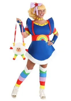 Fun Costumes Rainbow Brite Adult Costume -Cheap Anna Costumes Store womens rainbow brite costume alt 3