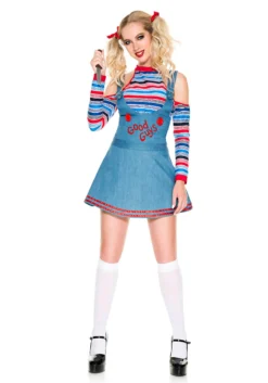 MUSIC LEGS Women's Sexy Good Guys Doll Costume