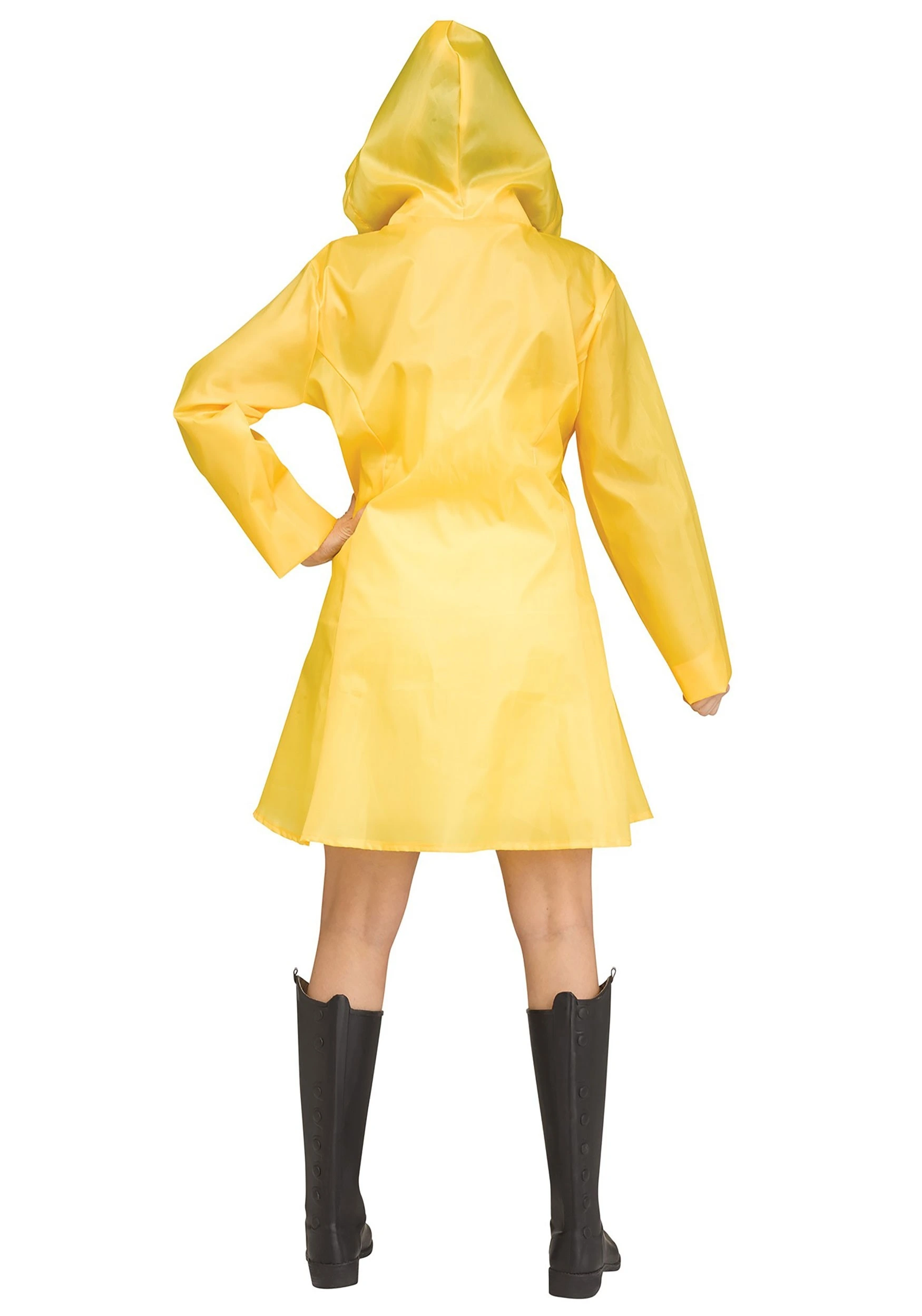 Fun World Yellow Raincoat Costume For Women 2 Fun World Yellow Raincoat Costume For Women - Image 2